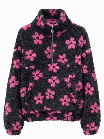 nike floral half zip