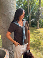 Chocolate Stripe Tie Knit Jayla