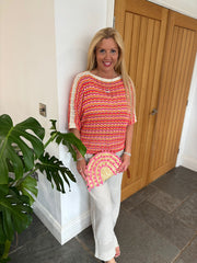 Orange Multi Stripe Knit Hayley