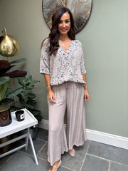 Stone Paisley Bubble Cotton Top Quinley
