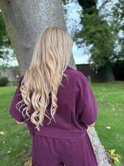 Grape Soft Cord Tie Detail Shirt Morgan
