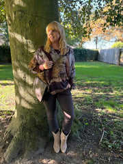 Mauve Oversized Patterned Blouse Indy