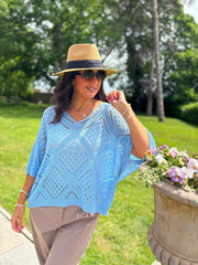 Blue Diamond Knit Matilda