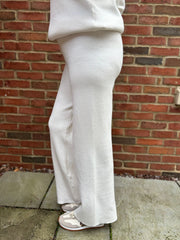 Winter White Drawstring Knitted Trousers Ophelia