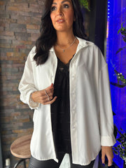 Winter White Long Sleeve Blouse Melissa