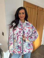 Denim Premium Reversible Puffer Jacket Seraphina