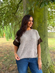 Mocha Stripe Back Jumper Mckenna