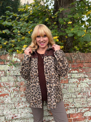Leopard Boucle Mix Texture Coat Rayan