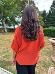 Rust Reverse Seam Knit Georgina
