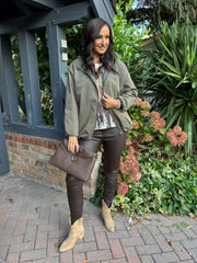 Khaki Lightweight Hooded Jacket Lottie