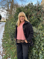 Rose Leopard Hem Knit Bianca