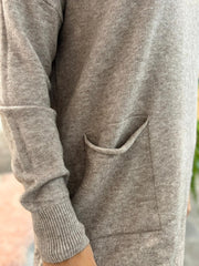 Mocha Soft Knit Pocket Jumper Dress Fern