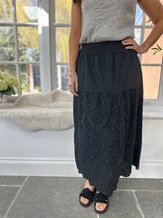 Black Broderie Skirt Jolie