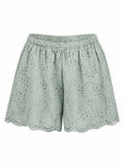 Sage Broderie Shorts Amara