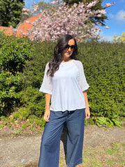 White Net Sleeve Top Julia