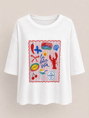 White Sealife Tee Sally
