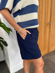 Navy Relaxed Shorts Sienna
