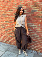 Biscuit Knitted Waistcoat Priya