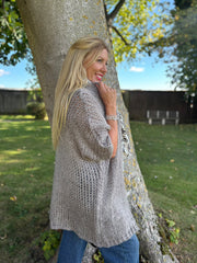 Mocha Cosy Edge To Edge Cardi Mabel
