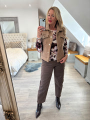 Camel Boucle Gilet Elliott