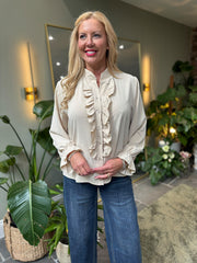 Stone Ruffle Blouse Cynthia