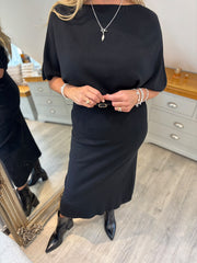 Black Soft Knit Dress Emily