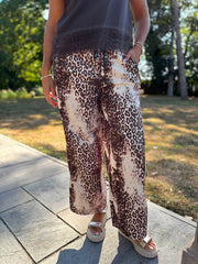 Chocolate Leopard Stripe Trousers Jordan
