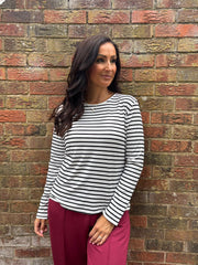 Monochrome Striped Super Soft Round Neck