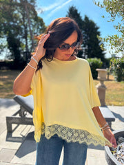 Lemon Lace Hem Tee Beryl