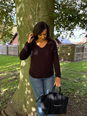 Black Embellished Soft Knit Francine
