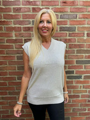 Stone Studded V Neck Tank Top Serena