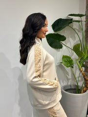 Stone Sequin Velour Trim Jacket Trixie