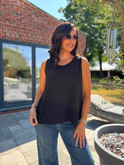 Black Vest Top Janey