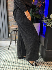 Black Diamante Shimmer Trousers Hazel