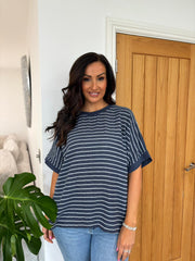 Navy Striped Top Justine