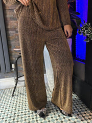 Gold Diamante Shimmer Trousers Hazel