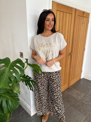 Stone Metallic Flower Top Kenedy