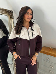 Wine Zip Up Hoodie Imogen