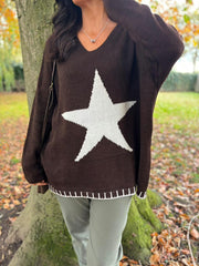 Chocolate Star Knit Evelyn