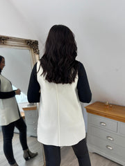 Antique Cream Single Button Waistcoat Kylie