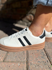 White Designer Inspired Platform Trainer