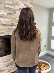 Mocha Lace Trim Sweatshirt Chelsea