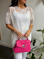 White Sheer Floral Top Vicki