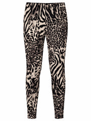 Stone Mixed Animal Leggings