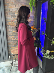 Wine Sequin Panel Sweatshirt Dress Olive