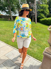Multicolour Sicilian Summer Knit Top Dawn