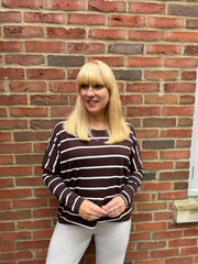 Chocolate Striped Top Annie