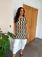 Black Lurex Zig Zag Cover Up Ginny