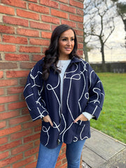 Navy Rope Detail Jacket Kirsty