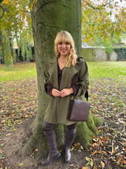 Khaki Tie Waist Jacket Charlotte